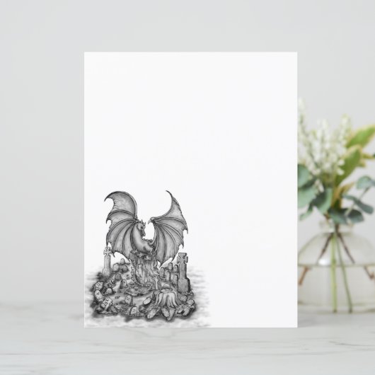 Drache mit Zombie (Stehend Vorderseite)