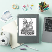 Drache mit Zombie Aufkleber (iPad Hülle)