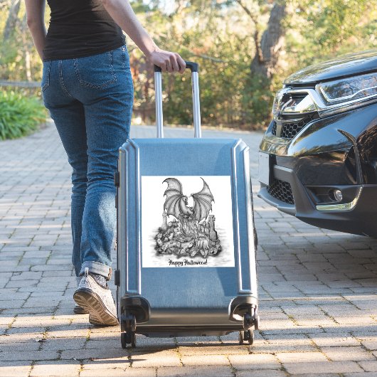 Drache mit Zombie Aufkleber (Koffer Insitu)