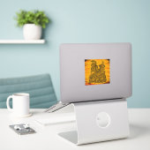 Drache mit Zombie Aufkleber (Laptop auf Schreibtisch)