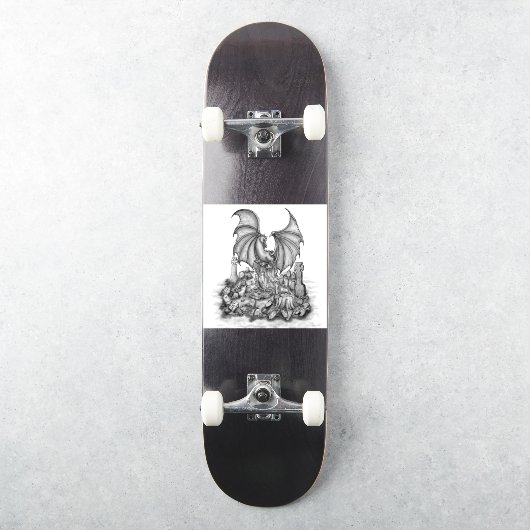 Drache mit Zombie Aufkleber (Skateboard)