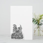 Drache mit Zombie Briefpapier (Stehend Vorderseite)