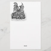 Drache mit Zombie Briefpapier (Rückseite)