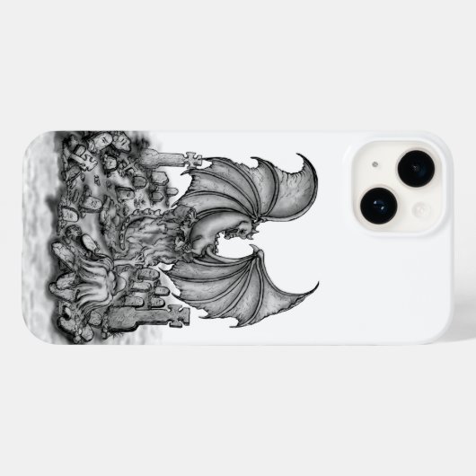 Drache mit Zombie Case-Mate iPhone Hülle (Rückseite (Horizontal))