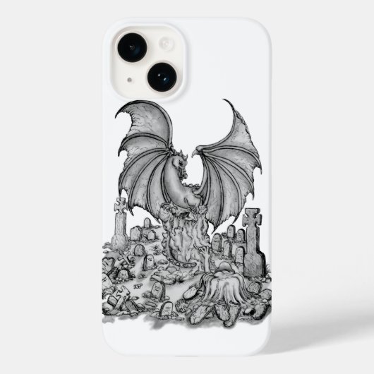 Drache mit Zombie Case-Mate iPhone Hülle (Rückseite)