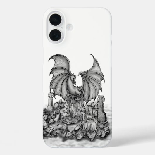 Drache mit Zombie Case-Mate iPhone Hülle (Rückseite)