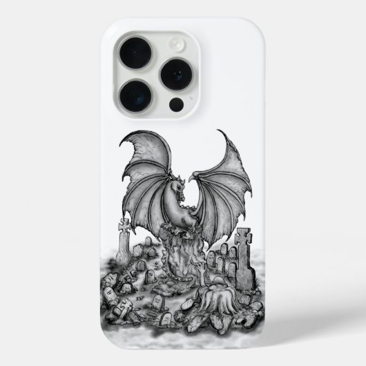 Drache mit Zombie Case-Mate iPhone Hülle (Rückseite)