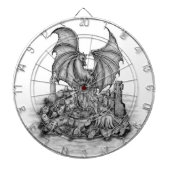 Drache mit Zombie Dartscheibe (vorne)