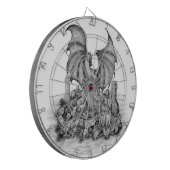 Drache mit Zombie Dartscheibe (Vorderseite Links)