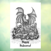 Drache mit Zombie Fensteraufkleber (Blatt 3)