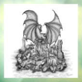 Drache mit Zombie Fensteraufkleber (Blatt 3)