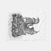 Drache mit Zombie Fleecedecke (Vorderseite (Horizontal))