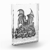 Drache mit Zombie Fotoblock (Links)