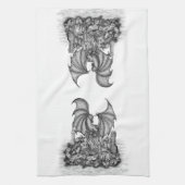 Drache mit Zombie Geschirrtuch (Vertikal)