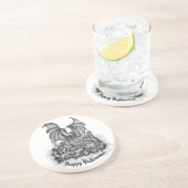 Drache mit Zombie Getränkeuntersetzer (Seite)