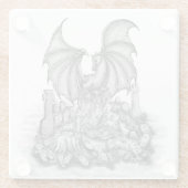 Drache mit Zombie Glasuntersetzer (Rückseite)