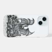 Drache mit Zombie iPhone 15 Hülle (Rückseite (Horizontal))