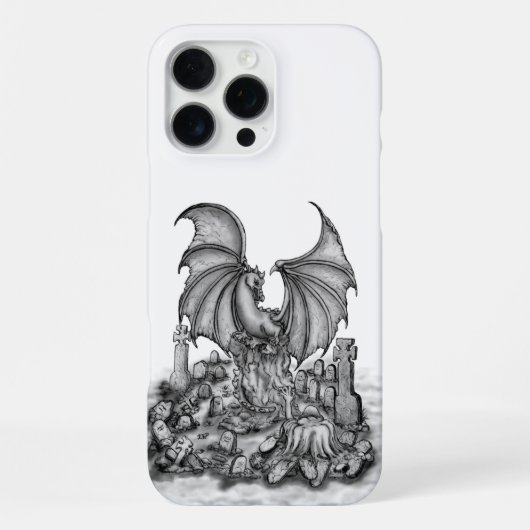 Drache mit Zombie iPhone Hülle (Rückseite)