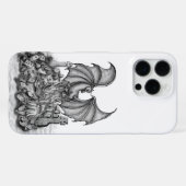Drache mit Zombie iPhone Hülle (Rückseite (Horizontal))