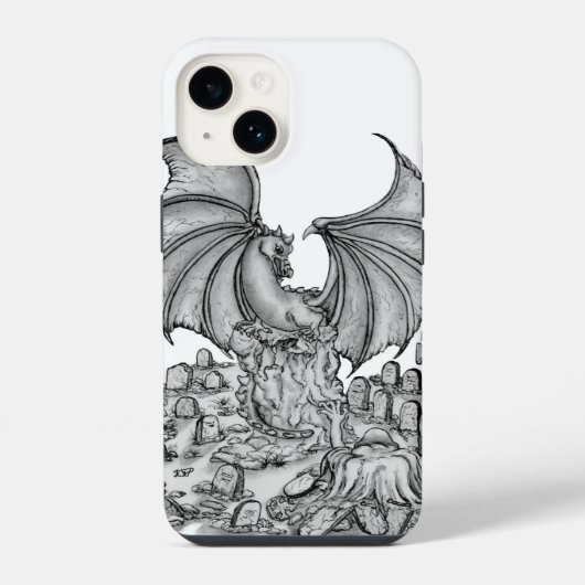 Drache mit Zombie iPhone Hülle (Rückseite)