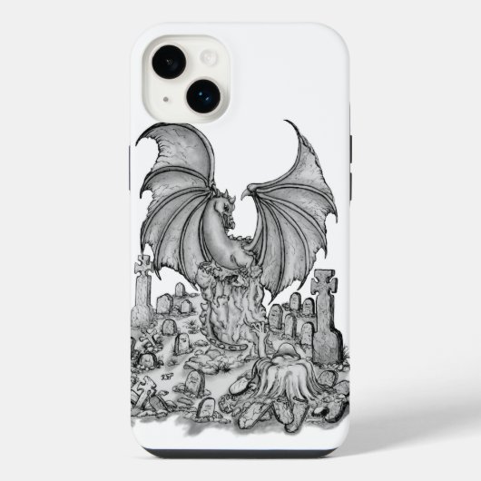 Drache mit Zombie iPhone Hülle (Rückseite)