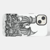 Drache mit Zombie iPhone Hülle (Rückseite (Horizontal))