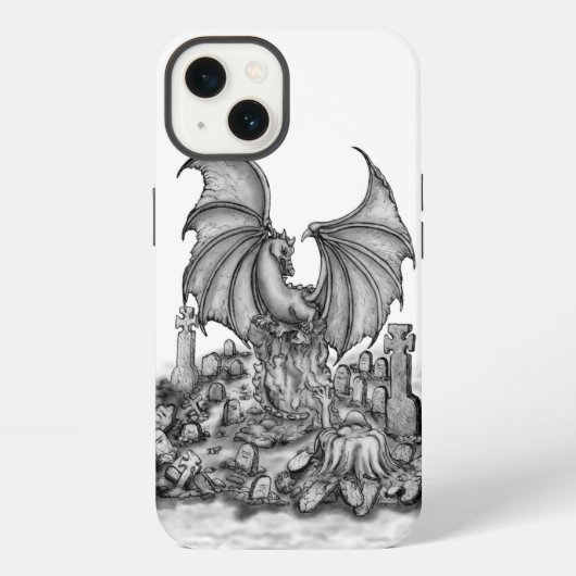 Drache mit Zombie iPhone Hülle (Rückseite)