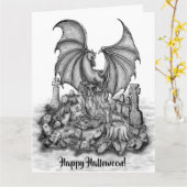 Drache mit Zombie Karte (Gelbe Blume)