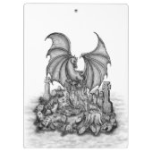 Drache mit Zombie Klemmbrett (Rückseite)