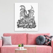 Drache mit Zombie Leinwanddruck (Insitu (Wohnzimmer))