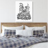 Drache mit Zombie Leinwanddruck (Insitu (Schlafzimmer))