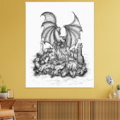 Drache mit Zombie Leinwanddruck (Insitu (Wohnzimmer))