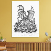 Drache mit Zombie Leinwanddruck (Insitu (Wohnzimmer))