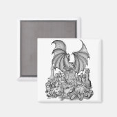 Drache mit Zombie Magnet (Vorderseite/Rückseite)