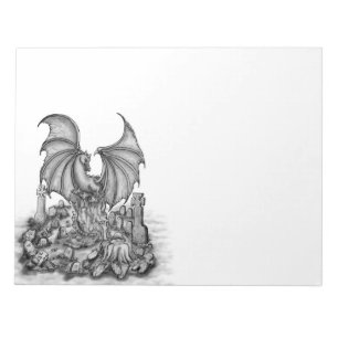 Drache mit Zombie Notizblock