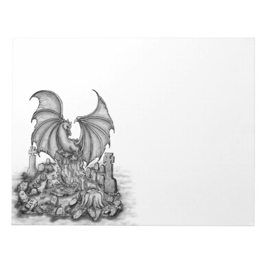 Drache mit Zombie Notizblock (Vorderseite)