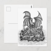 Drache mit Zombie Postkarte (Vorne/Hinten)