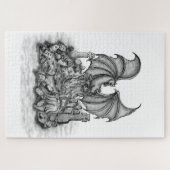 Drache mit Zombie Puzzle (Horizontal)