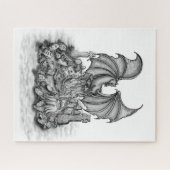 Drache mit Zombie Puzzle (Horizontal)