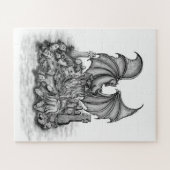 Drache mit Zombie Puzzle (Horizontal)