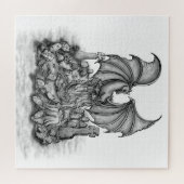 Drache mit Zombie Puzzle (Horizontal)