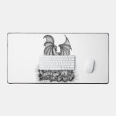 Drache mit Zombie Schreibtischunterlage (Tastatur & Maus)