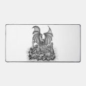 Drache mit Zombie Schreibtischunterlage (Vorderseite)