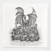 Drache mit Zombie Serviette (Vorderseite)