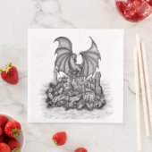Drache mit Zombie Serviette (Beispiel)