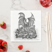 Drache mit Zombie Serviette (Beispiel)