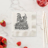 Drache mit Zombie Serviette (Beispiel)