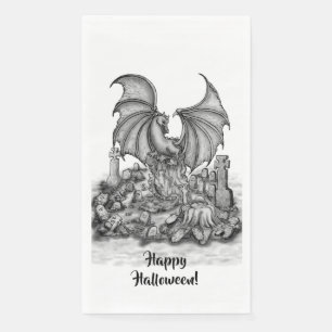 Drache mit Zombie Serviette