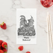 Drache mit Zombie Serviette (Beispiel)