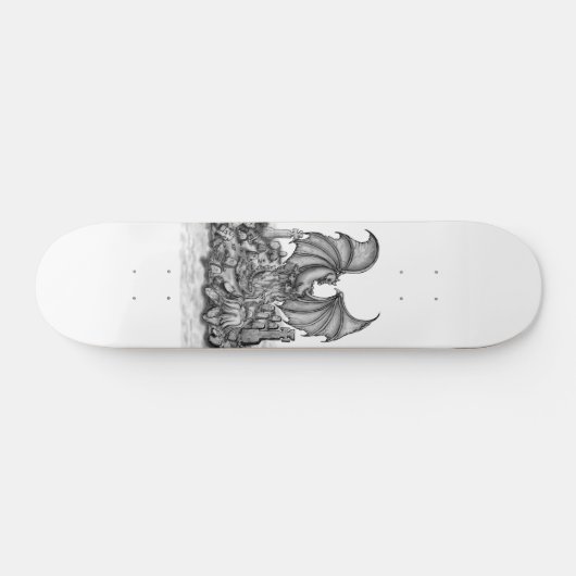 Drache mit Zombie Skateboard (Horizontal)